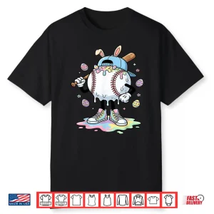 Baseball Drip Ice Cream Easter Professional Modern Graphic Apparel Shirt