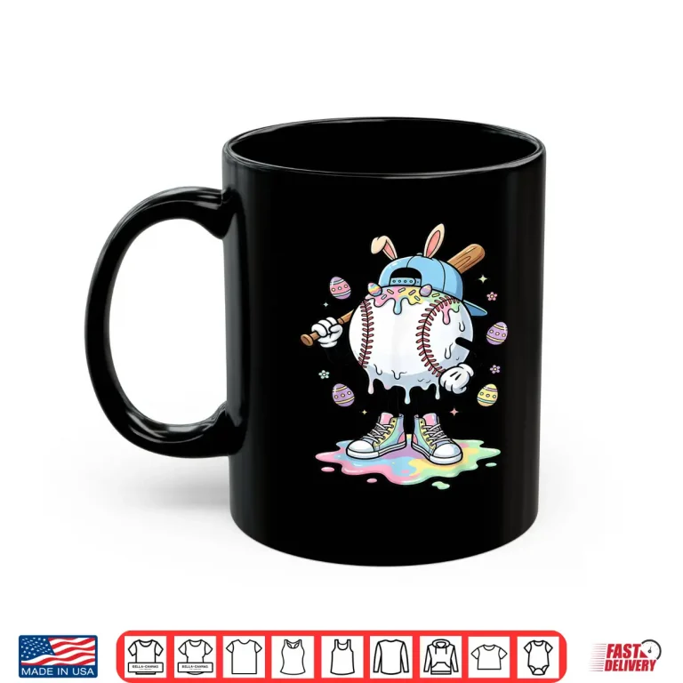 Mug Baseball Drip Ice Cream Easter Professional Modern Graphic Apparel Shirt