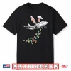 Easter Airplane Bunny Eggs Aircraft Pilot Professional Graphic Shirt