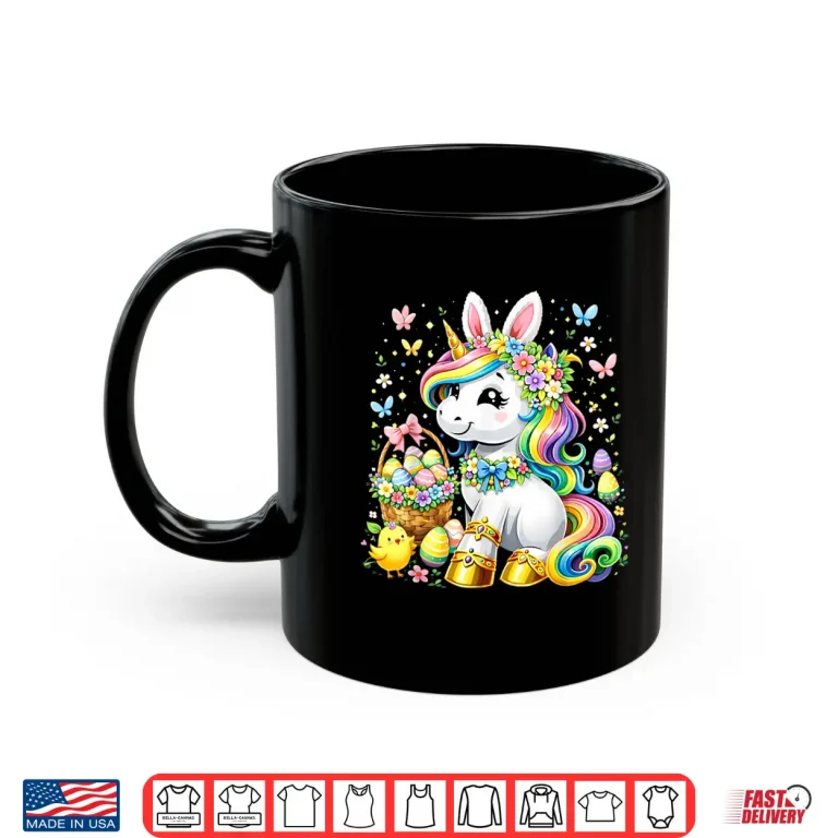 Mug Cute Unicorn Happy Easter Day Modern Graphic Apparel Shirt