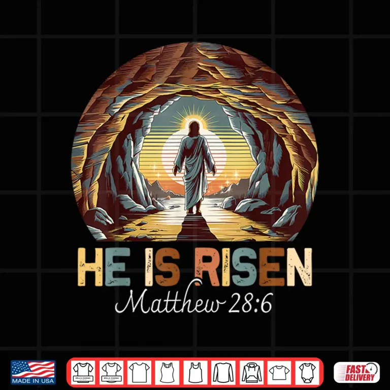 Design Easter Christian He Is Risen Jesus Empty Tomb Professional Shirt