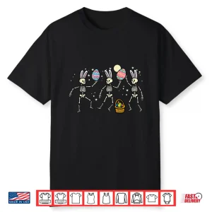 Easter Skeletons Dancing Eggs Funny Bones Professional Graphic Shirt
