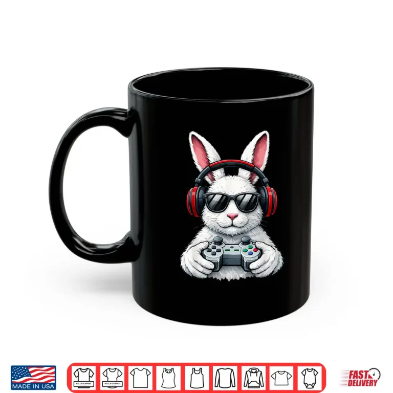 Mug Funny Gaming Game Rabbit Easter Professional Modern Graphic Shirt