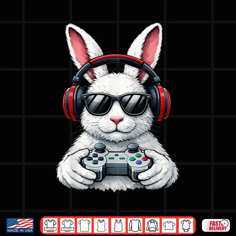 Design Funny Gaming Game Rabbit Easter Professional Modern Graphic Shirt