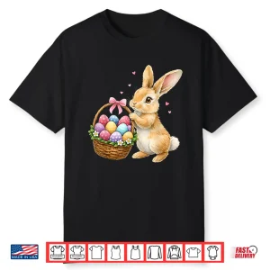 Happy Easter Bunny Eggs Basket Cute Rabbit Professional Shirt
