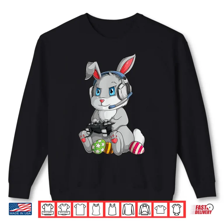 Sweatshirt Happy Easter Day Bunny Egg Funny Gamer Professional Graphic Shirt