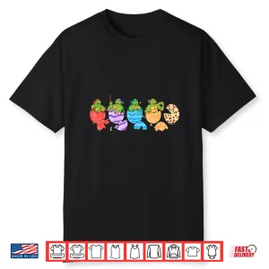 Line Up Design Teenage Mutant Ninja Turtles Easter Graphic Shirt