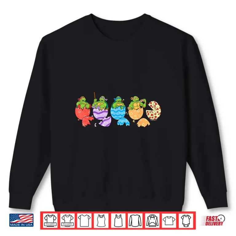 Sweatshirt Line Up Design Teenage Mutant Ninja Turtles Easter Graphic Shirt