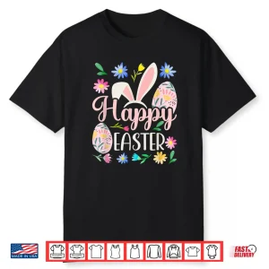 Professional Holiday Happy Easter Sayings Egg Bunny Graphic Shirt