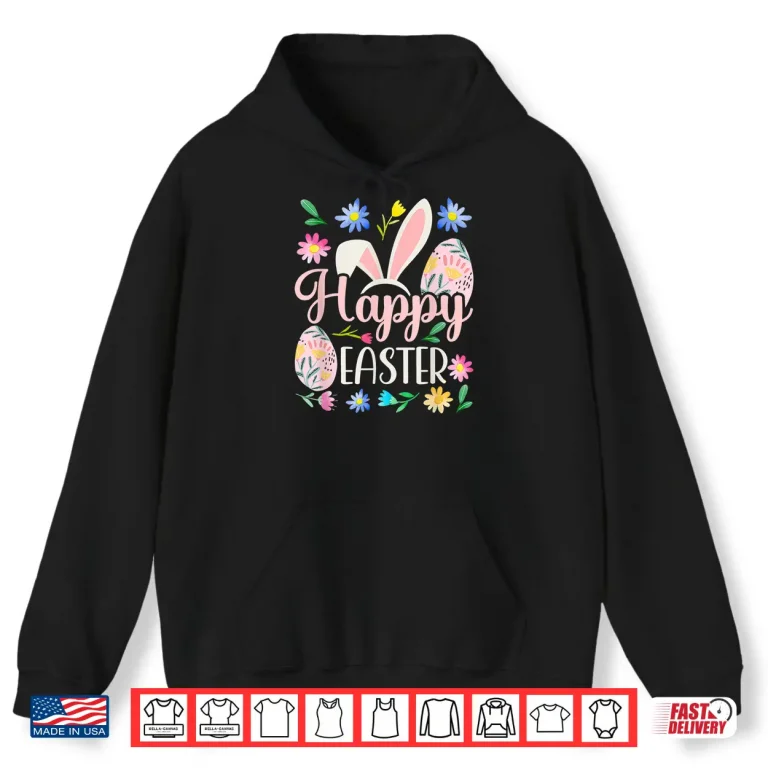 Hoodie Professional Holiday Happy Easter Sayings Egg Bunny Graphic Shirt