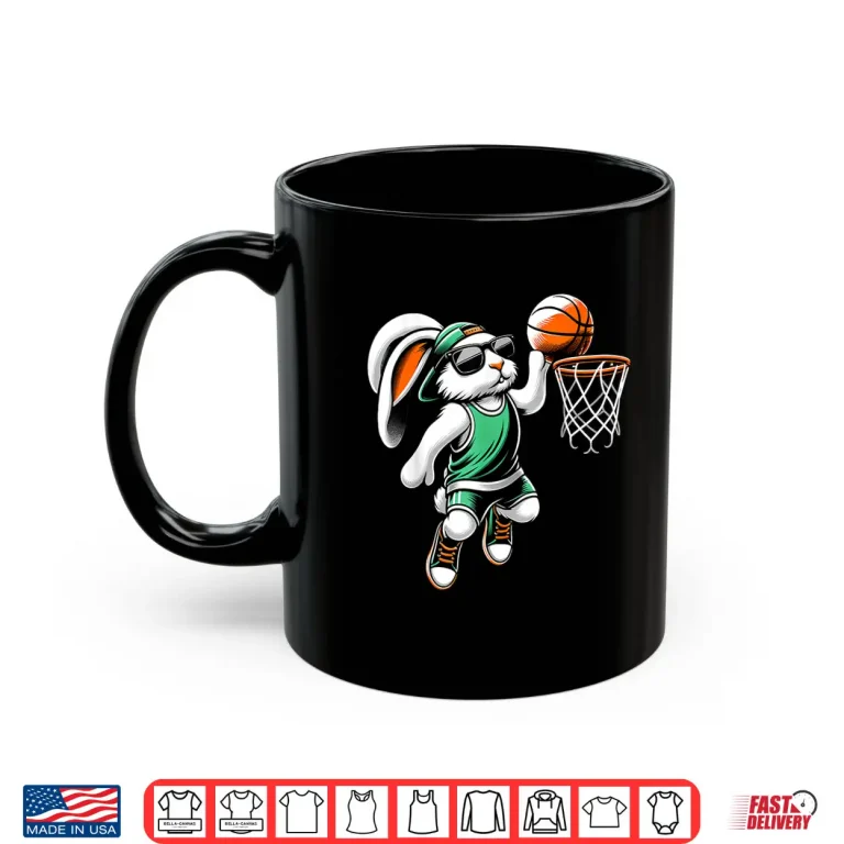 Mug Playing Basketball Easter Sport Professional Modern Graphic Shirt