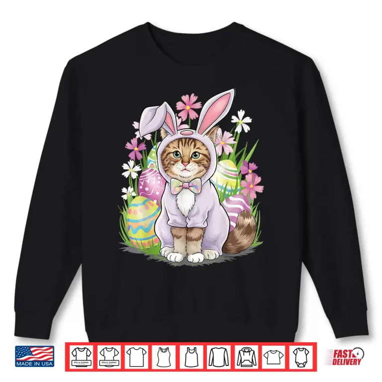 Sweatshirt Professional Minimalist Easter Cat Modern Graphic Identity Shirt