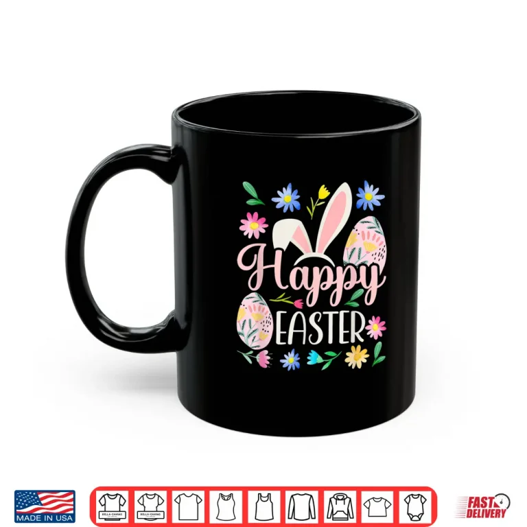 Mug Professional Holiday Happy Easter Sayings Egg Bunny Graphic Shirt