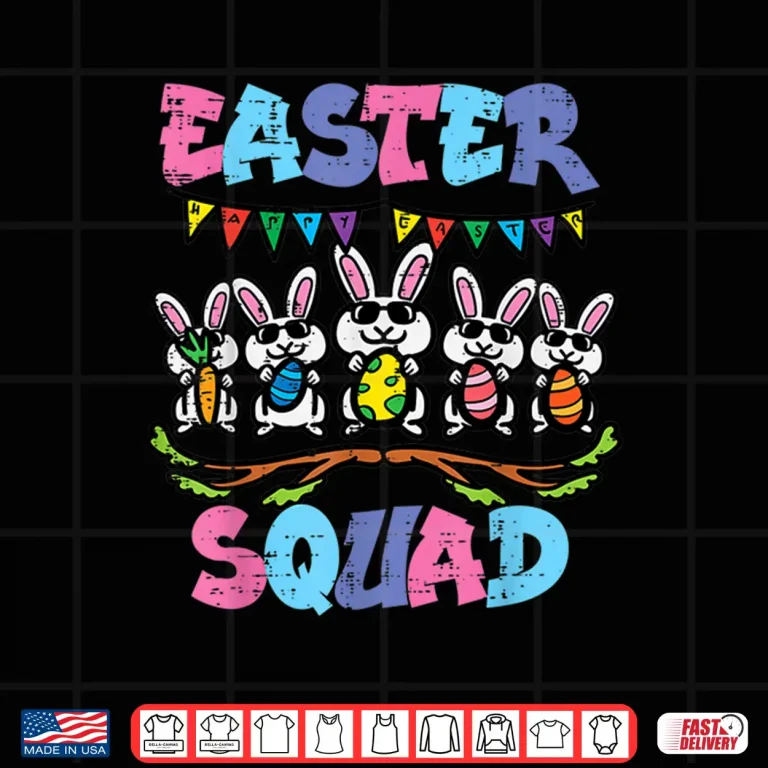 Professional Matching Easter Squad Bunnies Family Graphic Shirt 4 Design Professional Matching Easter Squad Bunnies Family Graphic Shirt