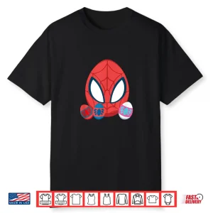 Spider Man And Spider Friends Marvel Toony Easter Eggs Graphic Shirt