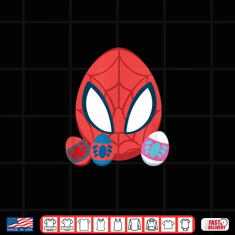Design Spider Man and Spider Friends Marvel Toony Easter Eggs Graphic Shirt