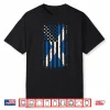 Professional Minimalist Blue And White Modern Graphic Identity Shirt
