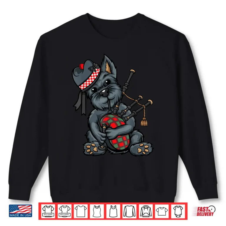 Sweatshirt Funny Tartan Day Scottish Terrier Bagpipe Professional Shirt
