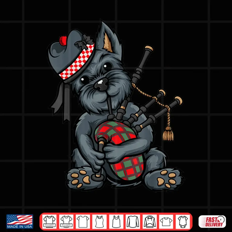 Design Funny Tartan Day Scottish Terrier Bagpipe Professional Shirt