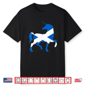 Scotland Flag Unicorn Scot Tartan Plaid Day Scottish Shirt