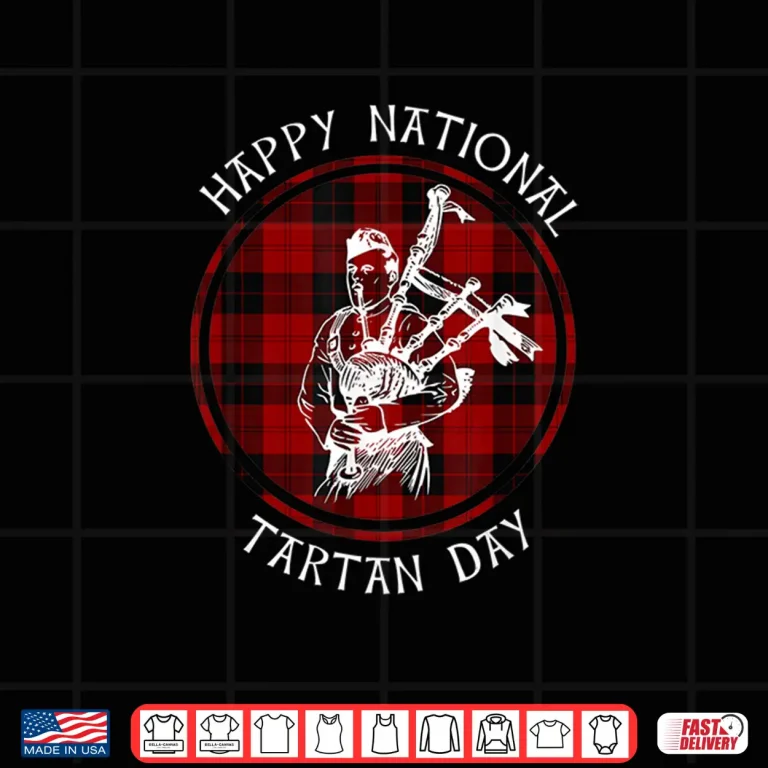 Design Scotland Bagpipes National Tartan Day Plaid Funny Gift Shirt