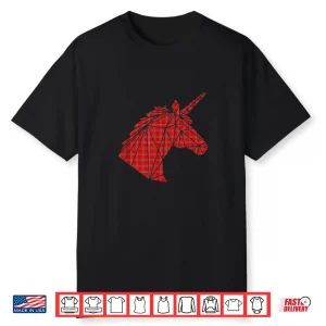 Scotsman Scotland Unicorn Plaid Tartan Day Scottish Gift Shirt