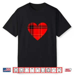Scottish Tartan Heart Valentines Day Professional Gift Shirt