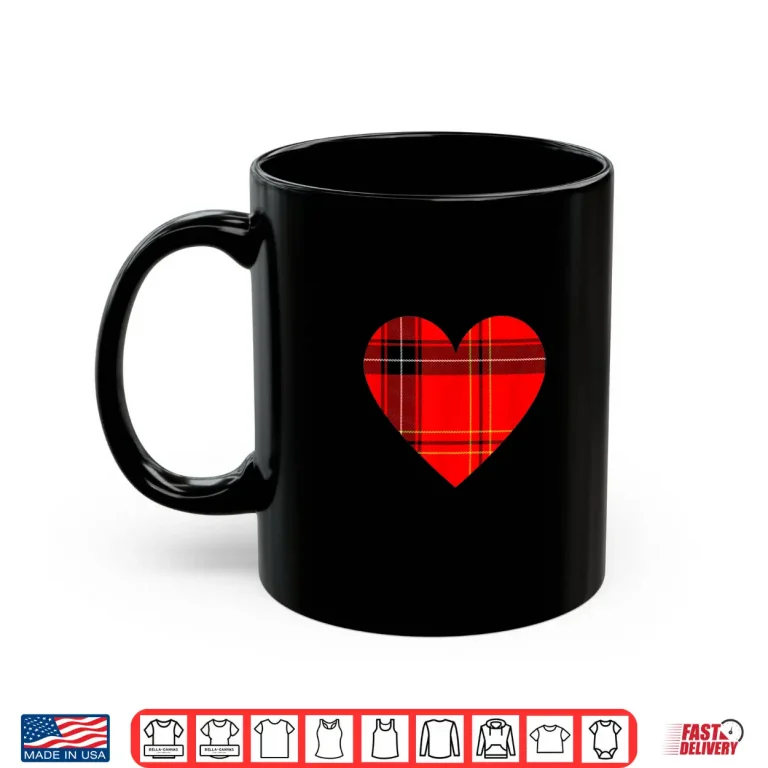 Mug Scottish Tartan Heart Valentines Day Professional Gift Shirt