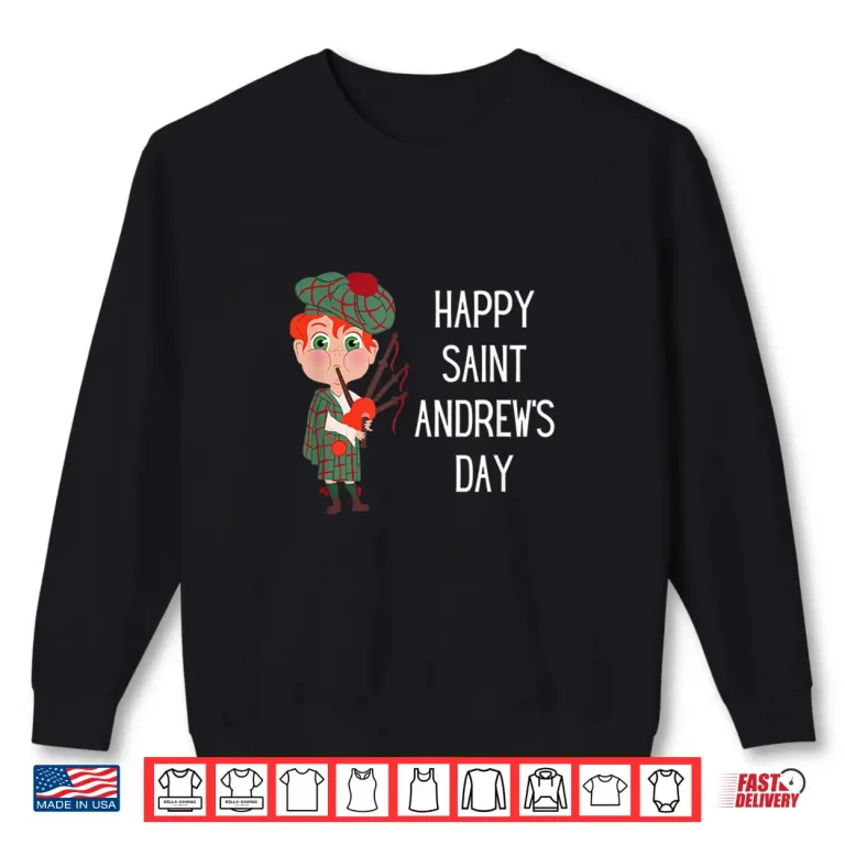 Sweatshirt St Andrews Day Scotland Flag Scottish Happy Tartan Army Shirt