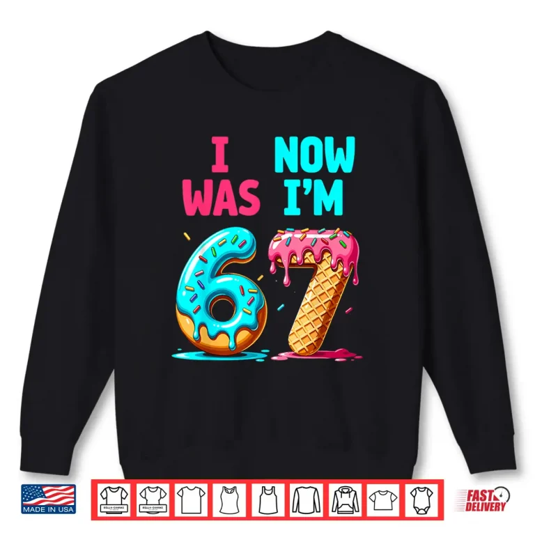 Sweatshirt 7 Year Old Birthday I was Six Now Im Seven Boys Girls Shirt
