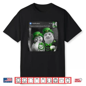 Funny St Patricks Day John Pork And Ai Baby With Motion Meme Shirt