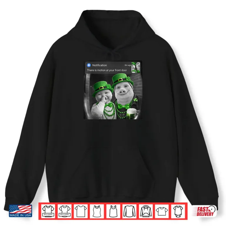 Funny St Patricks Day John Pork And Ai Baby With Motion Meme Shirt 1 Hoodie Funny St Patricks Day John Pork and Ai Baby with Motion Meme Shirt