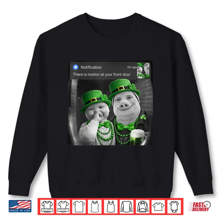 Funny St Patricks Day John Pork And Ai Baby With Motion Meme Shirt 2 Sweatshirt Funny St Patricks Day John Pork and Ai Baby with Motion Meme Shirt