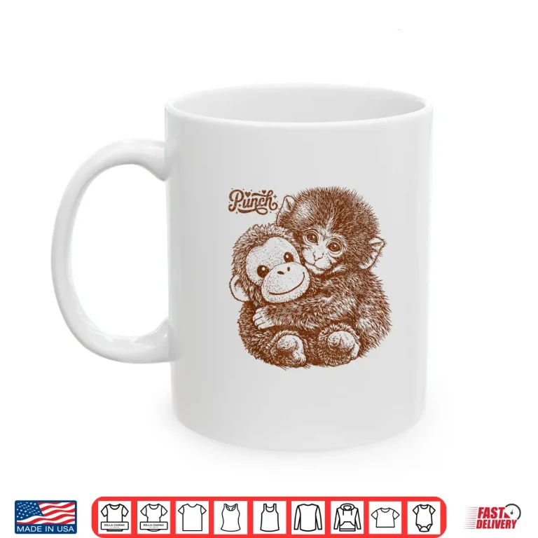 Mug Hang in There Punch Monkey with Plush Orangutan Shirt