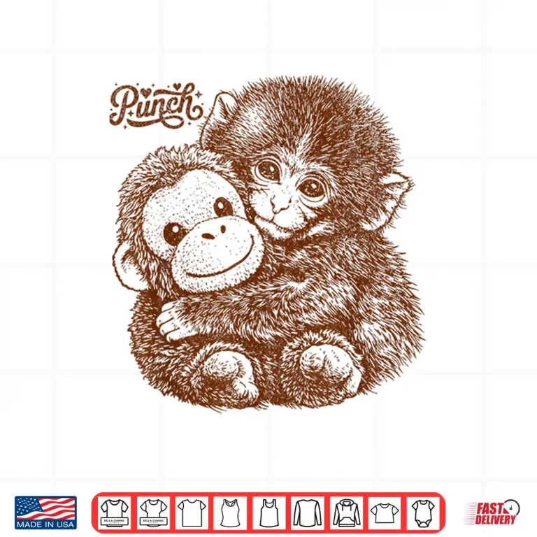 Design Hang in There Punch Monkey with Plush Orangutan Shirt