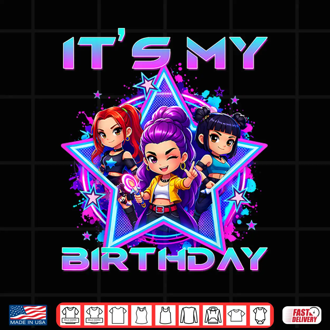 It’S My Birthday Cute Chibi K Pop Birthday K Pop Kids K Pop Shirt It’S My Birthday Cute Chibi K Pop Birthday K Pop Kids K Pop Shirt