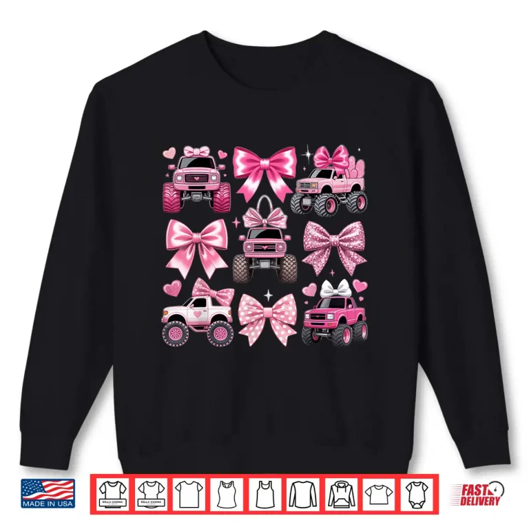 Sweatshirt Pink Monster Truck Shirt