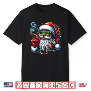 Cool Santa Claus Smoking Weed Marijuana 420 Day Christmas Shirt