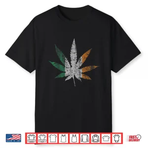 Irish Marijuana Pot Leaf Cannabis St Patricks Day 420 Weed Shirt