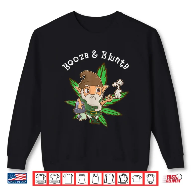 Sweatshirt St Patricks Day T Shirt Leprechaun Smoking Weed 420 Gift
