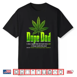 Vintage Dope Dad Marijuana Weed 420 Daddy Father’S Day Shirt