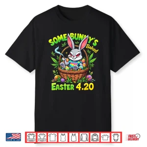 420 Day 420 Easter Bunny Funny Weed Smoking Rabbit Cannabis Shirt