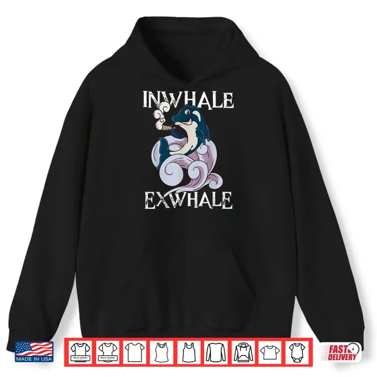 Hoodie 420 Day T Shirt Killer Whale Orca Shark Smoking Weed Gift