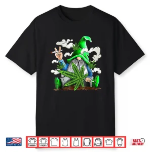 Funny Weed Gnome Marijuana Pot Leaf 420 St Patrick’S Day Shirt
