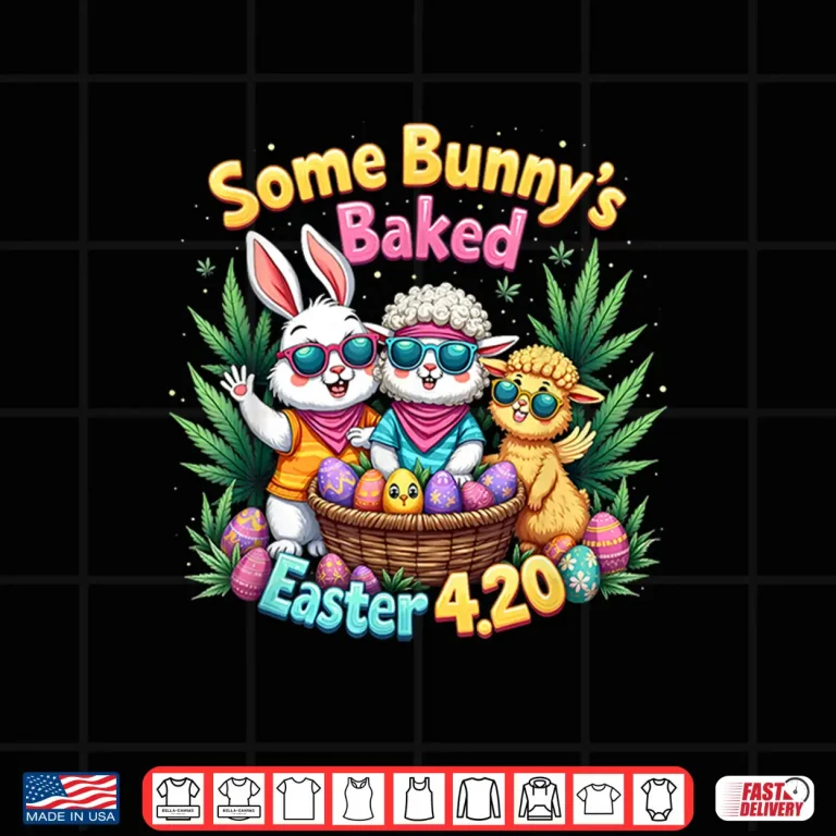 Design Funny Weed Smoking Rabbit Cannabis 420 Day 420 Easter Bunny Shirt