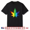 Marijuana Rainbow Gay Flag Weed Leaf Shirt Gay Pride Shirt