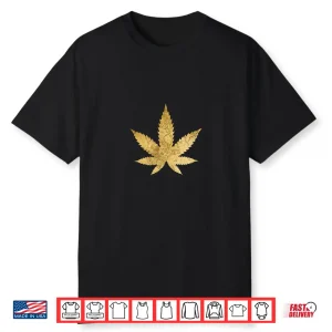 420 St. Patrick’S Day Gold At End Of Rainbow Weed Leaf Shirt