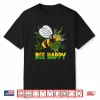 Funny Bee Happy Cannabis Weed Leaf Marijuana 420 Day Shirt