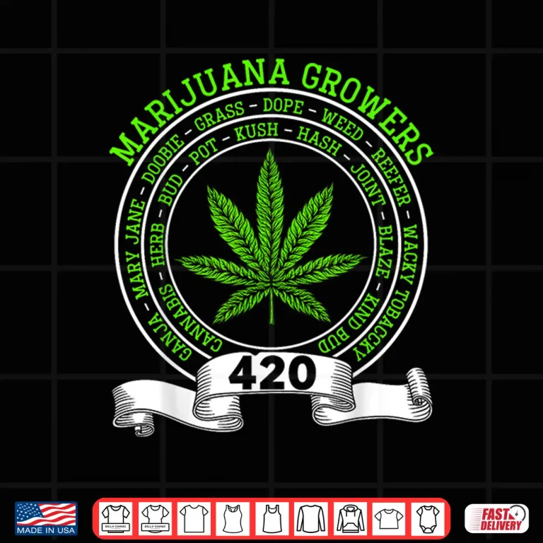Design Marijuana Growers 420 Day Weed Cannabis Smoker Papa Dad Shirt