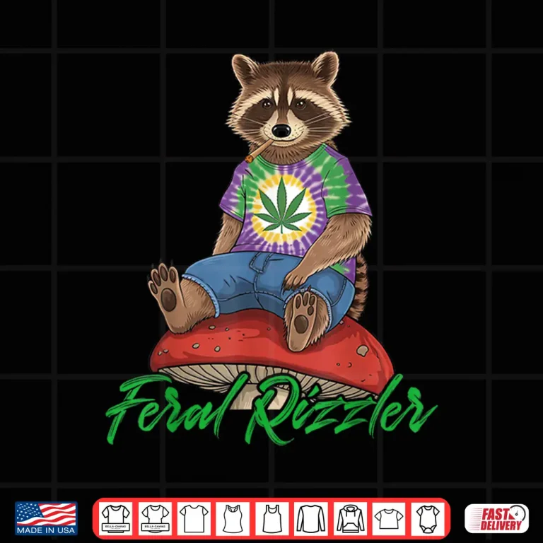 Design Raccoon Smoking Weed Pot Marijuana Cannabis 420 Racoon Feral Shirt